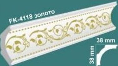 4118-FK Плинтус (золото)/100/ Уют 2м